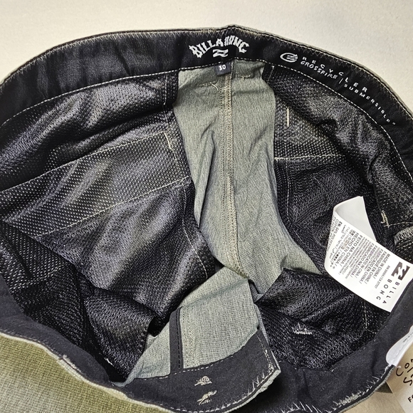 Men’s Billabong Crossfire Submersibles Board Shorts Olive Green Size 30 - Picture 9 of 10